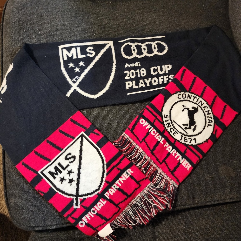 Audi MLS Scarf 2018 Cup Playoffs Continental Partner Sponsor Red Black 56"